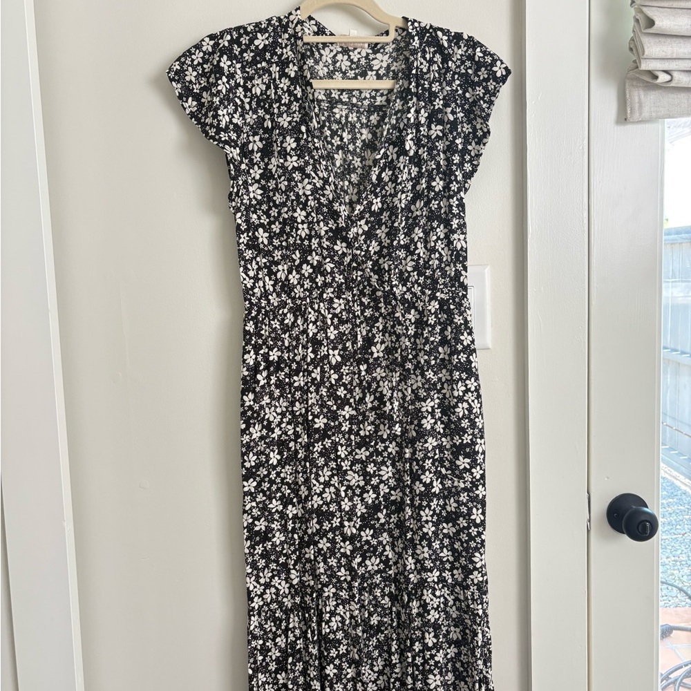 Auguste The Label Black and White Floral Maxi Dress